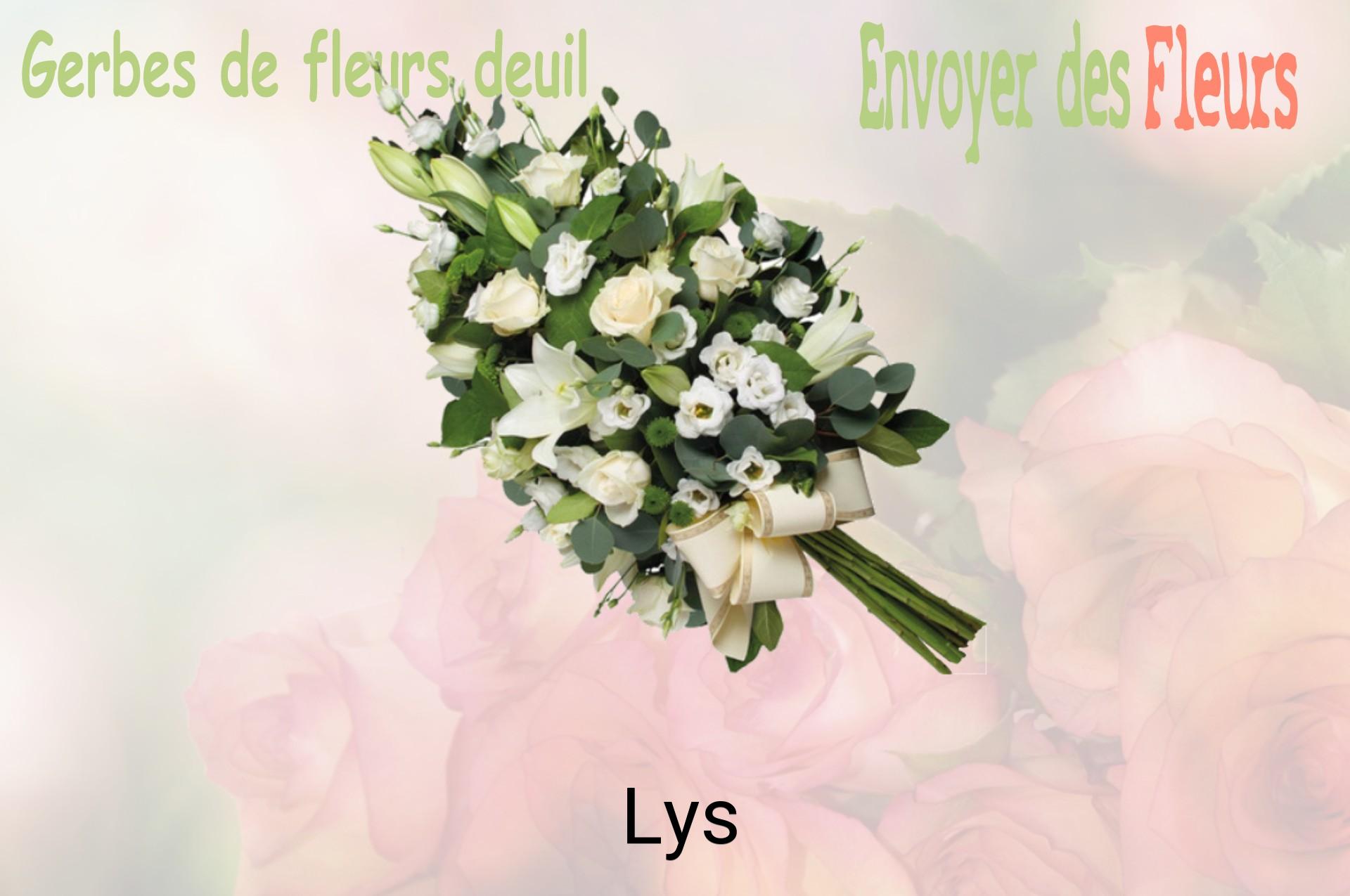 Gerbe de fleurs de deuil livrée à Lys